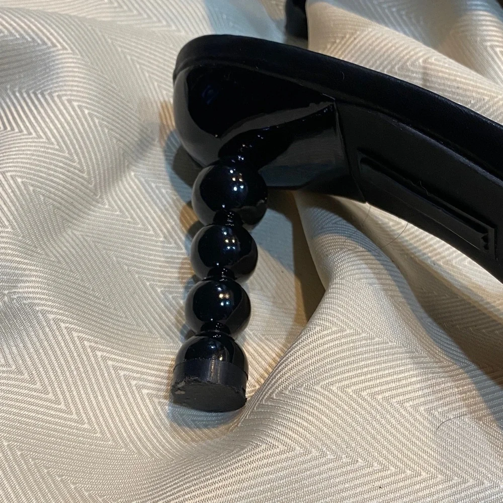 Azelea Wang Black Open Square Toe Sofi Herls - Picture 4 of 9
